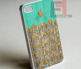 Aple Wood Monogram - Iphone case for Iphone 4 case, Iphone 4s case, Iphone 5 case hard case