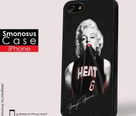 Marylin Monroe miami heat - Iphone case for Iphone 4 case, Iphone 4s case, Iphone 5 case hard case