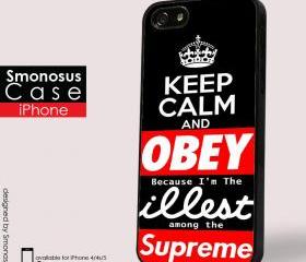 Keep calm and obey - Iphone case for Iphone 4 case, Iphone 4s case, Iphone 5 case hard case