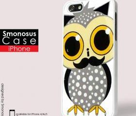 Owl design - Iphone case for Iphone 4 case, Iphone 4s case, Iphone 5 case hard case