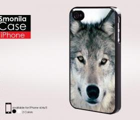 Wolf in grey - Iphone case for Iphone 4 case, Iphone 4s case, Iphone 5 case hard case