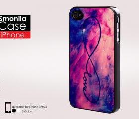 Infinity love galaxy - Iphone case for Iphone 4 case, Iphone 4s case, Iphone 5 case hard case