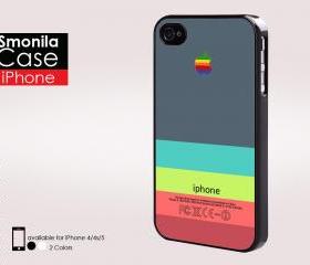 Stripping apple logo - Iphone case for Iphone 4 case, Iphone 4s case, Iphone 5 case hard case